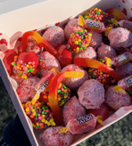 Adorable assortment of candied grapes covered in your favorite childhood candies such as Jolly Ranchers, Sour Skittles, and Nerds!  Flavors include grape, watermelon, strawberry, cotton candy, lemon, and sour.